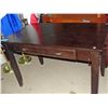 Image 1 : Ethen Allen single drawer maple desk with hutch