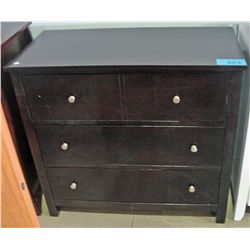 New 3 drawer painted black dresser