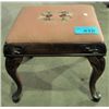 Image 1 : Antique footstool with petite point cushion