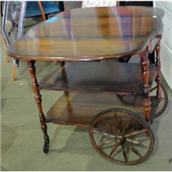 VIntage maple tea wagon