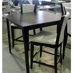 Counter height cafe style dining table with