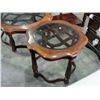 Image 2 : 3pc glass top coffee and end table set