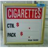Image 1 : Lighted cigarettes advertisment sign