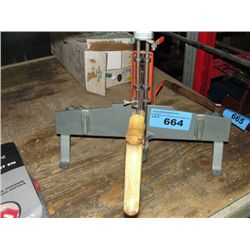 Miter box with saw