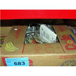 One box of new assorted tools and accessories