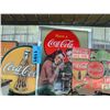 Image 1 : Lot of 4 coca cola advertisment signs