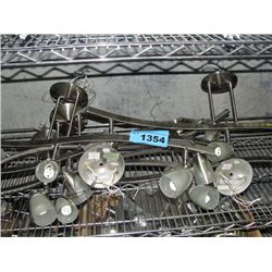 Shelf lot of chrome and glass track lighting