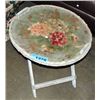 Image 1 : Hand painted serving tray with stand