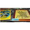 Image 1 : Shelf lot of framed prints, original pictures,