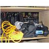 Image 1 : Shelf lot of misc items; airline hoses, portable