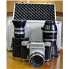 Image 1 : Pentacon six TL camera with 2 lenses