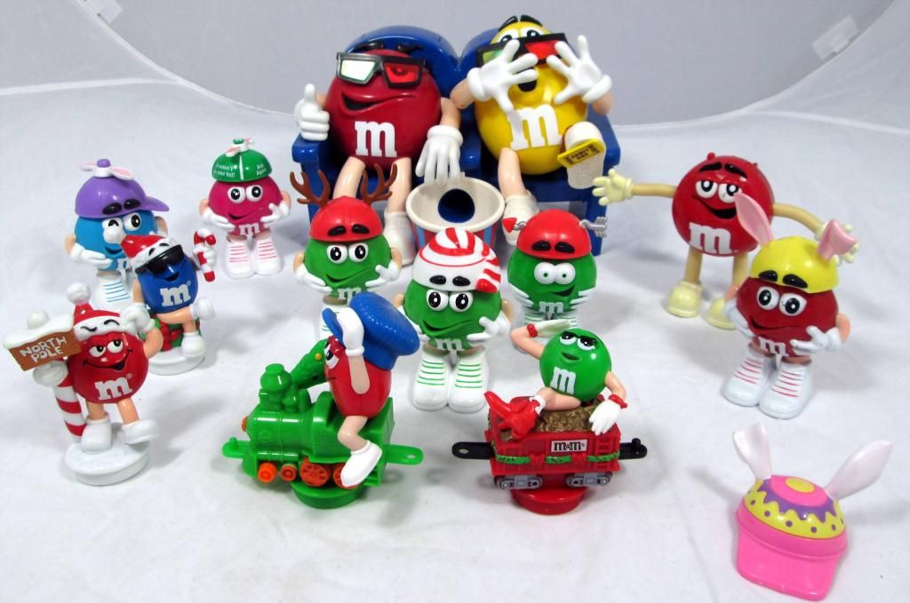 M&M Dispenser And Collectible Figures