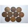 Image 1 : Indian Head One Cent; Various Dates & Conditions; Lot of 10; EST. $10-20