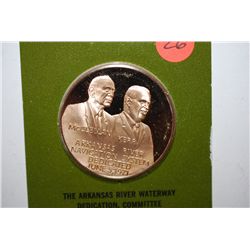 1971 McClellan/Kerr Arkansas River Navigation System Commemorative Medal; The Arkansas River Waterwa