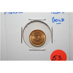 1945 Mexico Dos Pesos Gold Foreign Coin; EST. $80-100