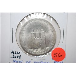 1989-J German 10 Deutsche Mark Foreign Coin; Port Of Hamburg 800 Yr.; .3114 ASW; EST. $10-20