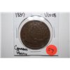 Image 1 : 1837 Canada One Penny Foreign Coin; Bank Token; VG8; EST. $5-10
