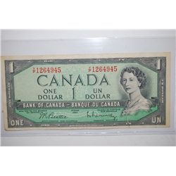 1954 Canada $1 Foreign Bank Note; EST. $3-5