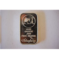 SilverTowne Silver Ingot; .999 Fine Silver 1 Oz.; EST. $30-35