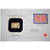 Image 1 : 22K Gold Replica Stamp With Enlarged Reproduction Of The Original Stamp; Original Date Of Issue Apri