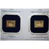 Image 1 : 22K Gold Replica Stamp With Enlarged Reproduction Of The Original Stamp; First Day Issue Of Original