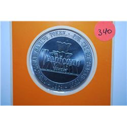 1969 Tropicana Hotel Las Vegas NV $1 Gaming Token; Solid Franklinium II Proof; The Franklin Mint; ES