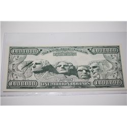 2001 United States Of America $1,000,000 FAKE Bill; EST. $3-5