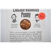 Image 1 : 1973 Lincoln Penny With Kennedy Profile Imprinted On Front With History; EST. $3-6