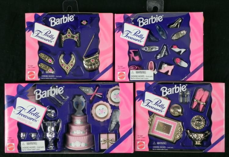 4 Barbie Accessory Sets Pretty Treasures Wedding MIB