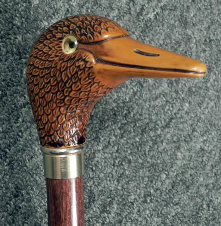 Duck Head Cane Vintage Walking Stick