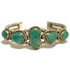 Image 1 : Old Pawn Navajo Turquoise Sterling Silver Cuff Bracelet
