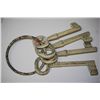 Image 1 : Vintage Jail Cell Keys With Ring; EST. $75-150