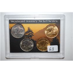 2005 Westward Journey Nickel Series "American Bison" Coin Set; Original & Gold CLAD; P&D Mints; EST.