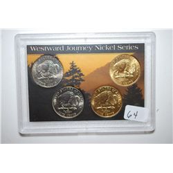 2005 Westward Journey Nickel Series "American Bison" Coin Set; Original & Gold CLAD; P&D Mints; EST.