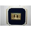 Image 1 : 22K Gold Replica Stamp With Enlarged Reproduction Of The Original Stamp; First Day Issue Of Original