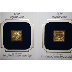 22K Gold Replica With Enlarged Reproduction Of The Original Stamp; First Day Issue Of Original Stamp