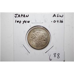 Japan 100 Yen Foreign Coin; .0926 ASW; EST. $5-10