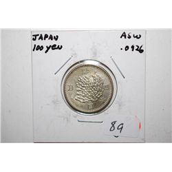 Japan 100 Yen Foreign Coin; .0926 ASW; EST. $5-10