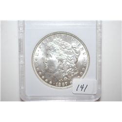 1887 Silver Morgan $1; MCPCG Graded MS63; EST. $60-80