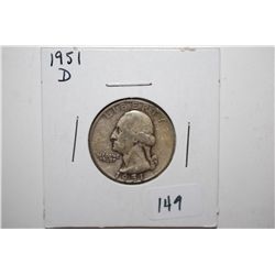 1951-D Washington Quarter; EST. $10-15