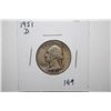 Image 1 : 1951-D Washington Quarter; EST. $10-15