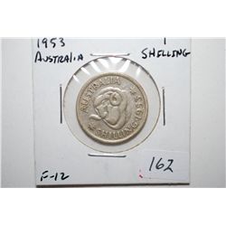 1953 Australia 1 Shilling Foreign Coin; F12; EST. $5-15