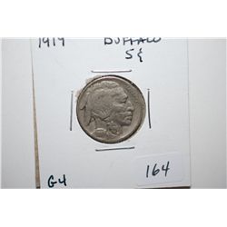 1919 Buffalo Nickel; G4; EST. $2-5