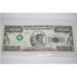 2001 United States Of America $1,000,000 FAKE Bill; EST. $3-5