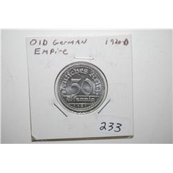 1920-D German 50 Reichspfennig Foreign Coin; BU; EST. $10-15