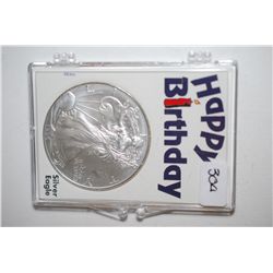 1996 Silver Eagle $1 in Happy Birthday Holder; EST. $45-60