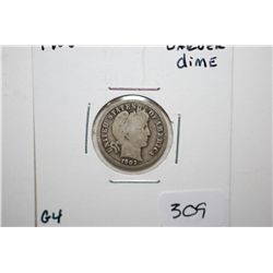 1903 Barber One Dime; G4; EST. $10-15