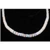 Image 1 : White Puka Shell Necklace With Colored Stone Accents; EST. $5-10