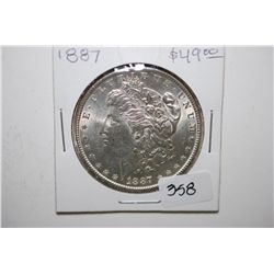 1887 Silver Morgan $1; EST. $40-50