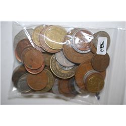World Coins & Tokens; Various Dates, Conditions & Denominations; Lot of 50; EST. $15-25